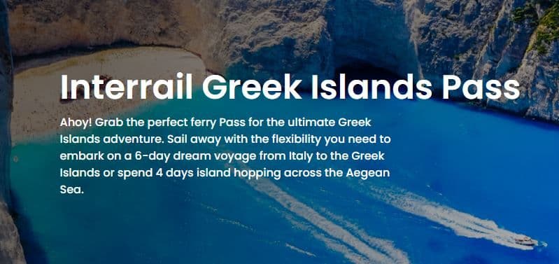 The Greek Islands Pass (4 διαδρομές) από 62€ έως 83€ από Interrail.eu