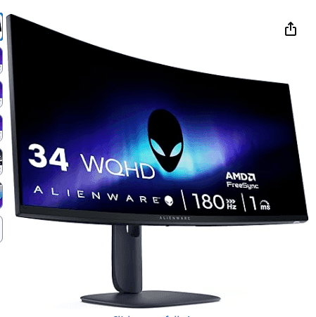 Alienware 34 Gaming Monitor - AW3425DWM, WQHD (3440x1440)