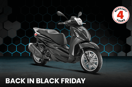 Black Friday στην γκάμα Piaggio + 4ετή εγγύηση (Beverly 310 5099€ - Liberty 125 2290€) 
