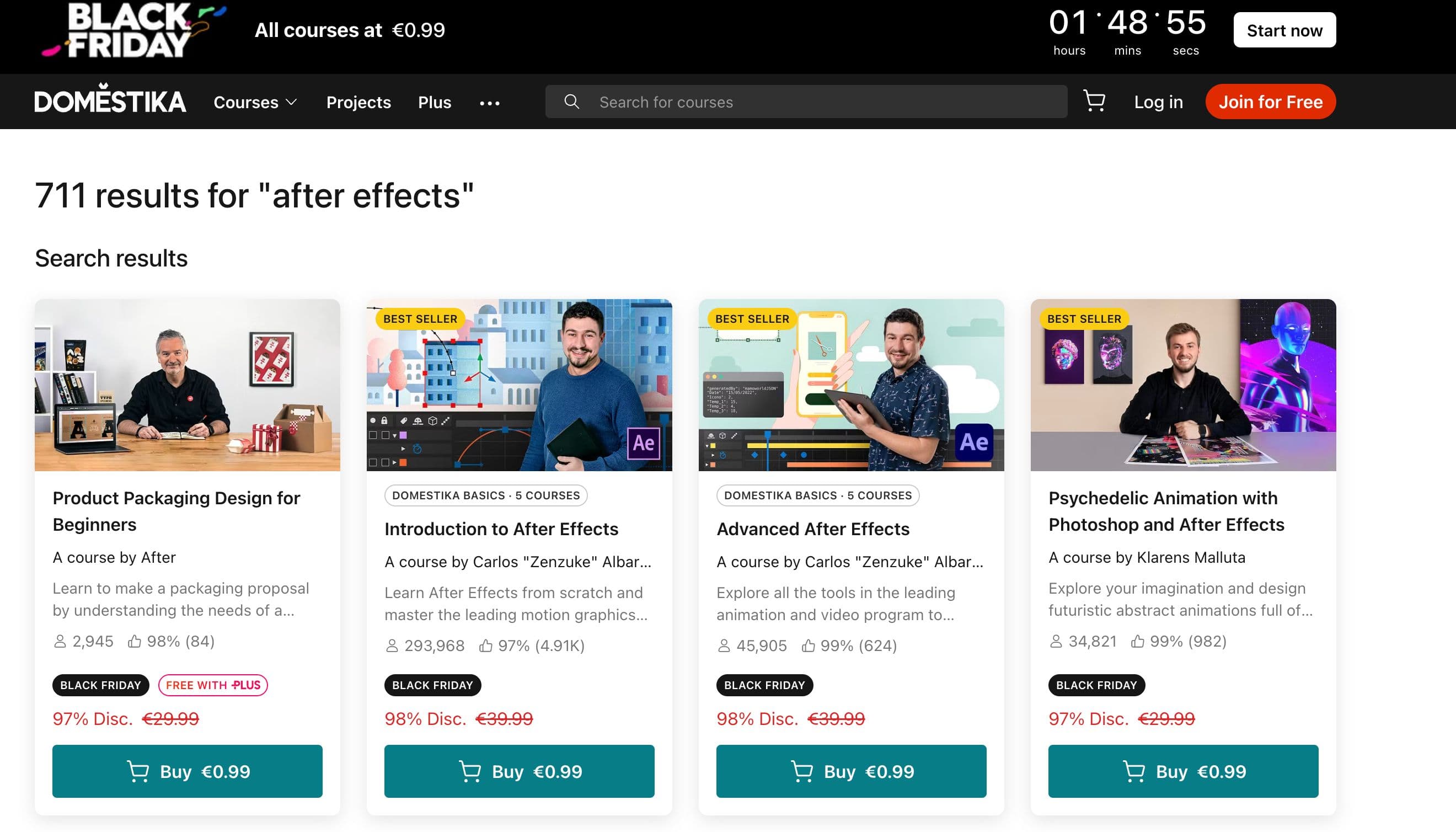Domestika Courses με 0.99€