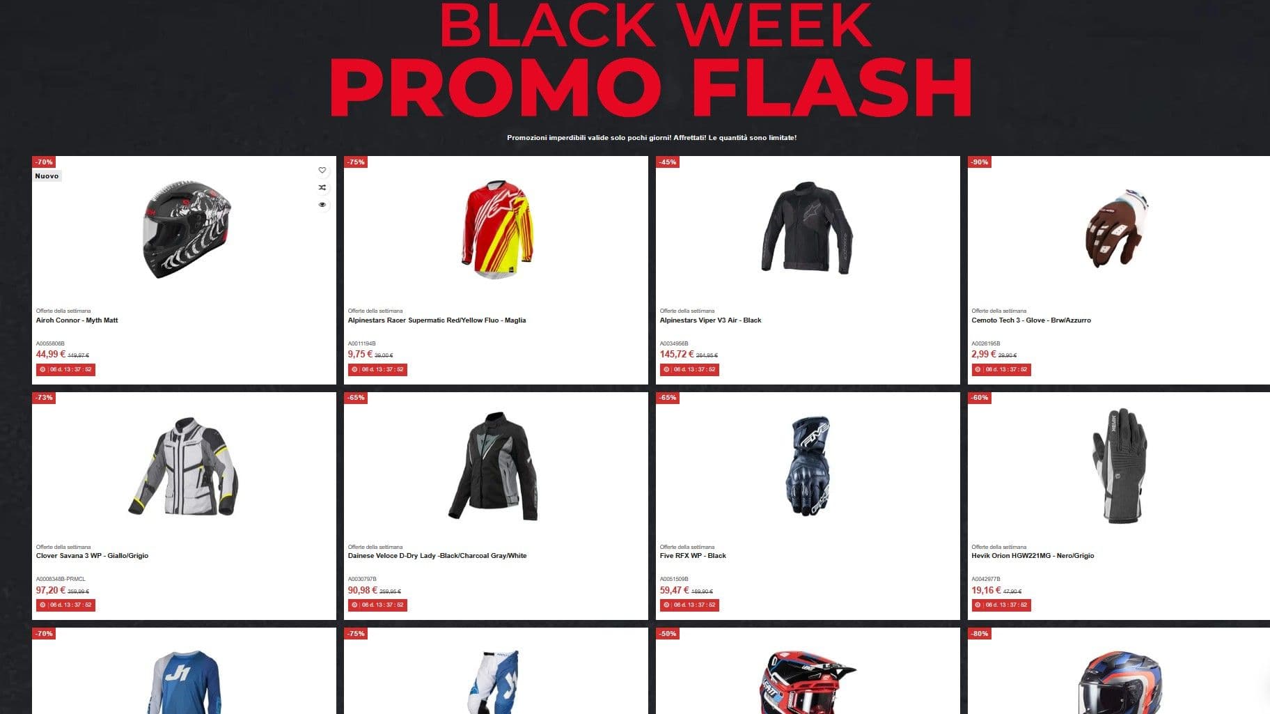Black Friday εκπτώσεις απο Canella Moto (ιταλικό σαιτ με προιόντα μηχανής)