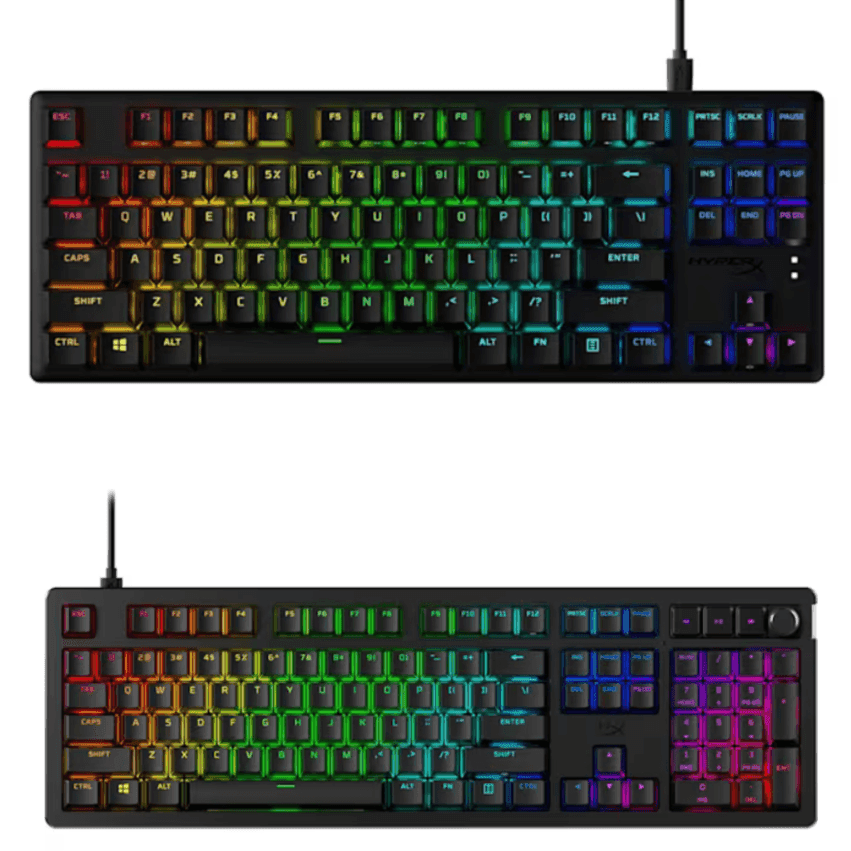 Πληκτρολόγιο HyperX Alloy Rise Gaming US με 59.99€ // HyperX Alloy Origins Core PBT Aqua Switch με 69.99€