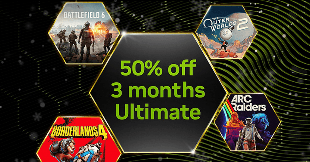 3 μηνες Ultimate GeForce NOW 50%  (10€/μήνας)
