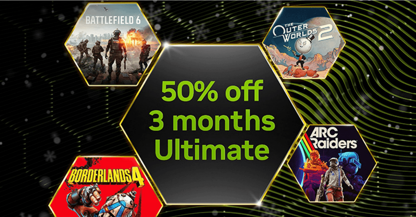 3 μηνες Ultimate GeForce NOW 50%  (10€/μήνας)