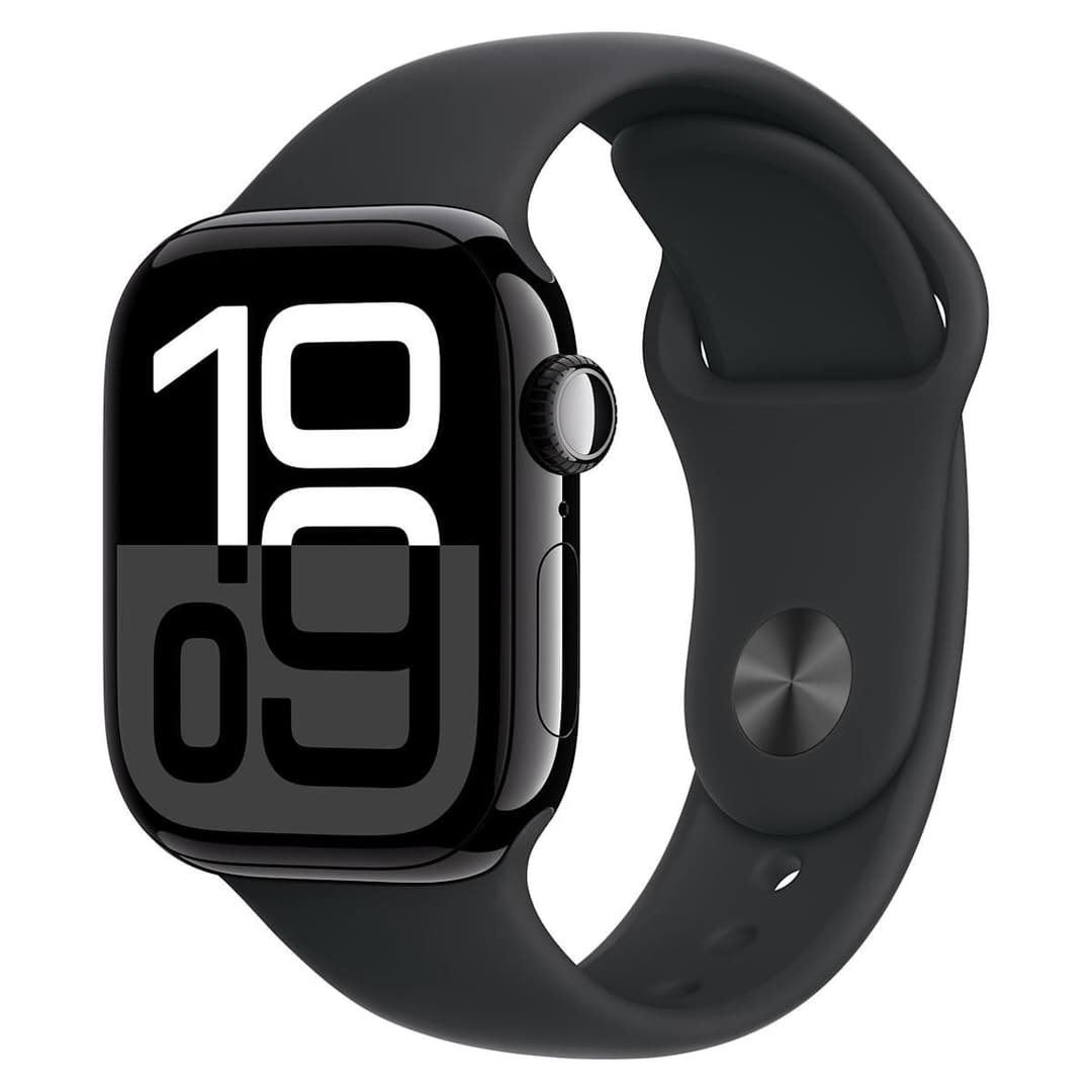 Apple Watch Series 10 Cell 42mm Jet Black Aluminum Black Sport Band S/M