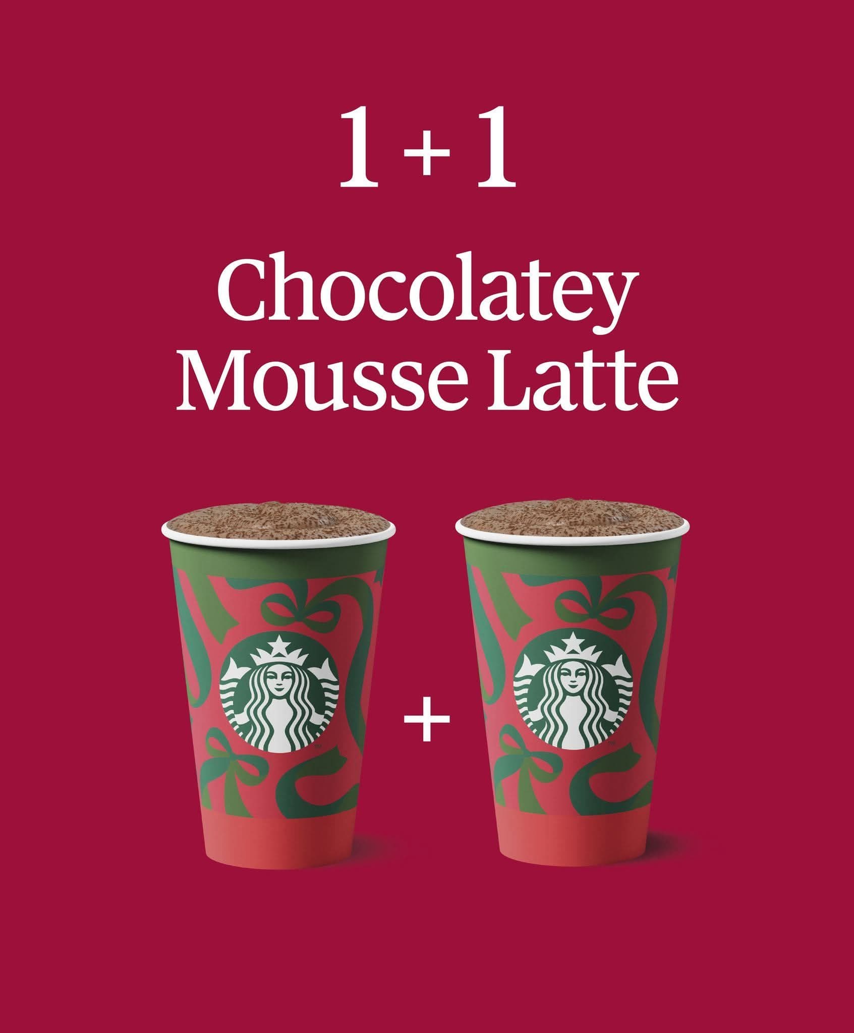 Chocolatey Mousse Latte 1+1 δώρο στα Starbucks