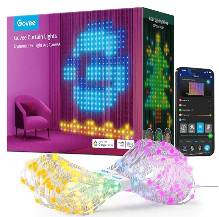 520 Govee Curtain Lights IP65 86+Modes 67.72€