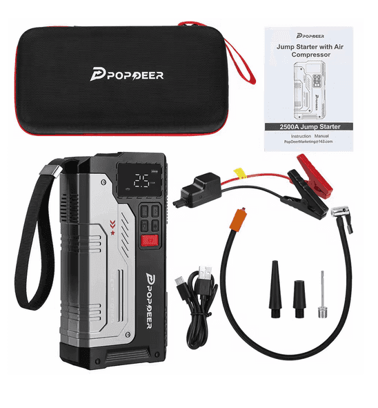 POPDEER PD-JA1 2500A JumpStarter-20000mAh Powerbank-Φορητή τρόμπα 41.95€