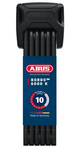 Abus Bordo 6000K/90cm BK SH Κλειδαριά Ποδηλάτου Αναδιπλούμενη με Κλειδί Μαύρη 63.24€