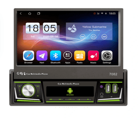 YUEHOO UnRetractable Car MP5 Multimedia Player 1 Din 7 inch Touchscreen IPS Display Android Wireless Carplay 32.11€