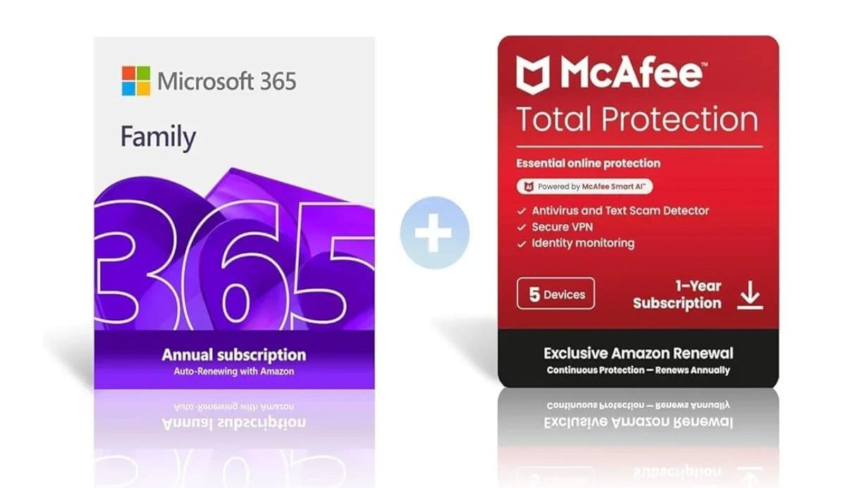 Microsoft 365 Family και McAfee Total Protection για έναν χρόνο