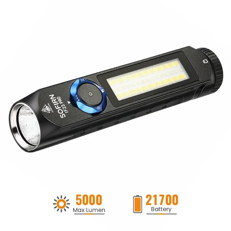 Sofirn IF23 PRO 5000 lumens ισχυρό επαναφορτιζόμενος φακός EDC