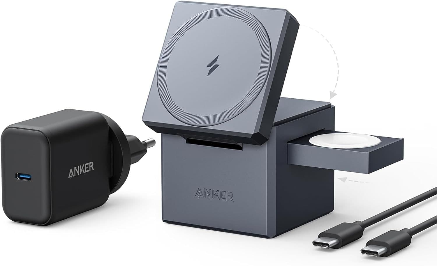 Σταθμός φόρτισης Anker 3-in-1 Cube με MagSafe για Apple συσκευές και άλλες προσφορές