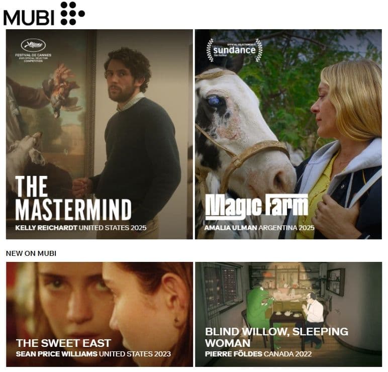 Mubi 3 μήνες με 1€