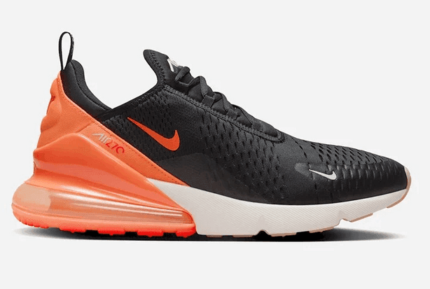 Nike Air Max 270 Ανδρικά Sneakers Μαύρα-Πορτοκαλί 79.99€ Intersport