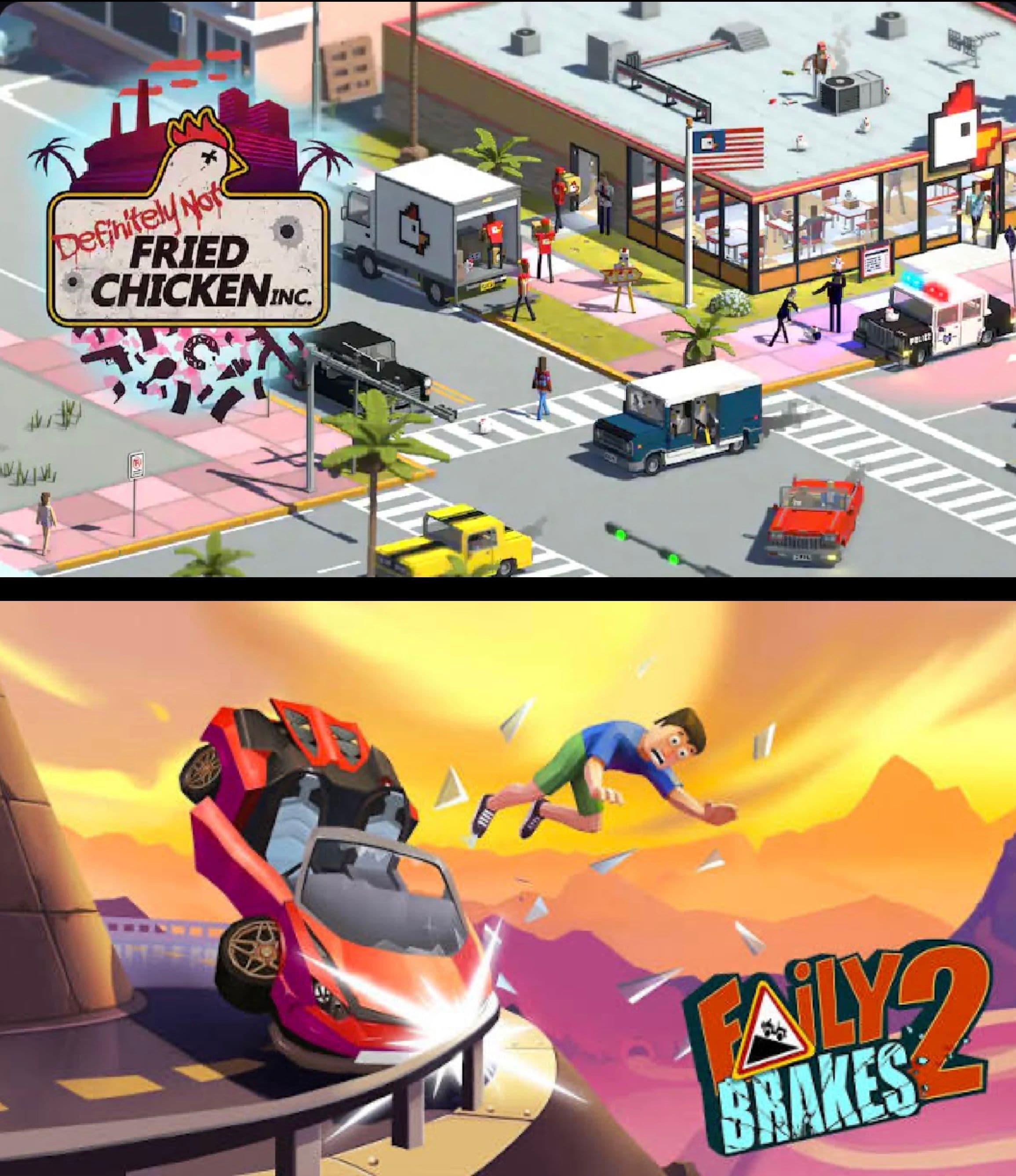 Δωρεάν το “Definitely Not Fried Chicken” (PC) & το “Faily Brakes 2” (Android & iOS), στο Epic Games Store