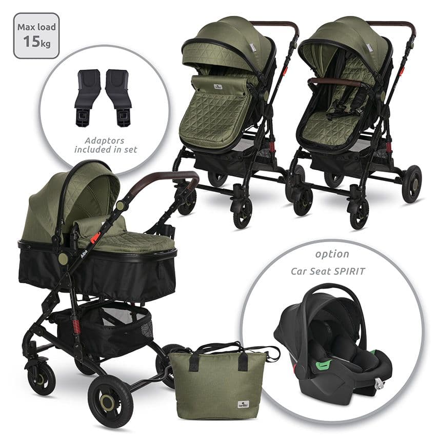 Καρότσι μωρού Lorelli Premium ALBA PREMIUM LODEN GREEN+ADAPTERS | market24.gr