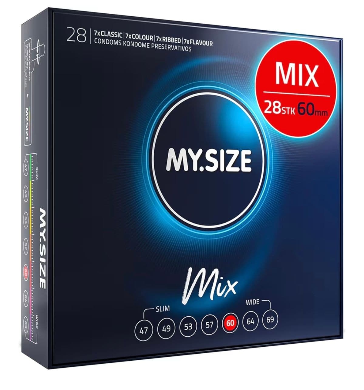 Προφυλακτικά MY.SIZE Mix 28 τεμάχια με 12,45€ (για παραγγελίες > 59€)