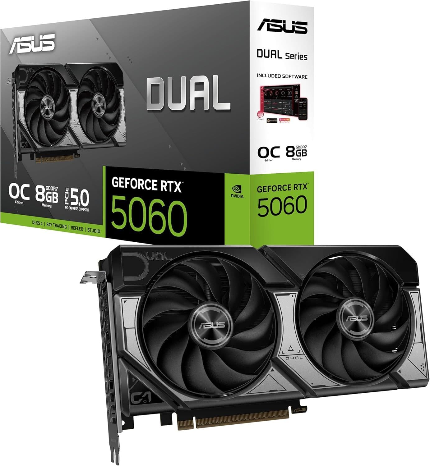 ASUS Dual GeForce RTX™ 5060 8GB GDDR7 OC Edition Κάρτα Γραφικών