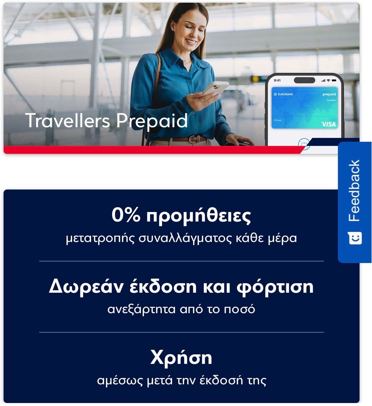 Εκδώστε άυλη προπληρωμένη κάρτα Eurobank Travellers Prepaid & κερδίστε 10€ ευρώ στην κάρτα σας
