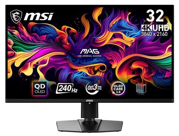 MSI MAG 321UPX QD-OLED, 31.5" 4K UHD, 3840 x 2160