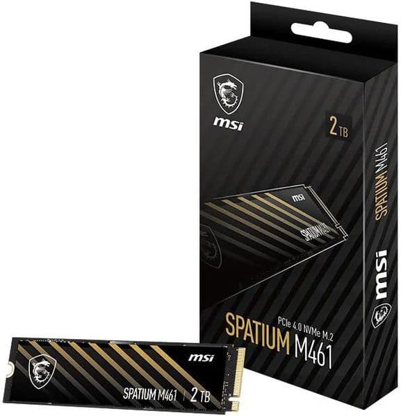 SSD MSI SPATIUM M461 2TB NVME M.2 2280 3D NAND PCI EXPRESS 4.0 