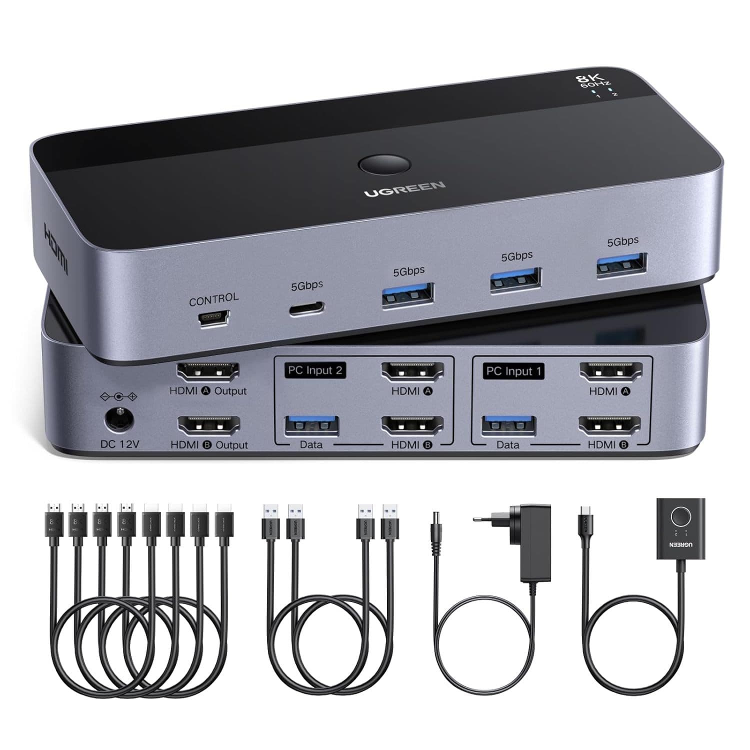 UGREEN HDMI KVM Switch 2 σε 2