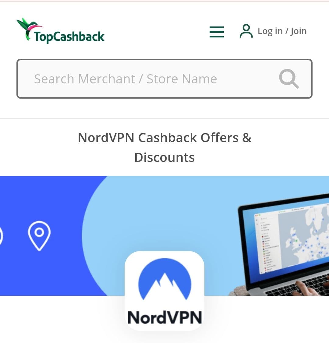 98% cashback για το NordVPN, μέσω TopCashback.co.uk (για νέους χρήστες)