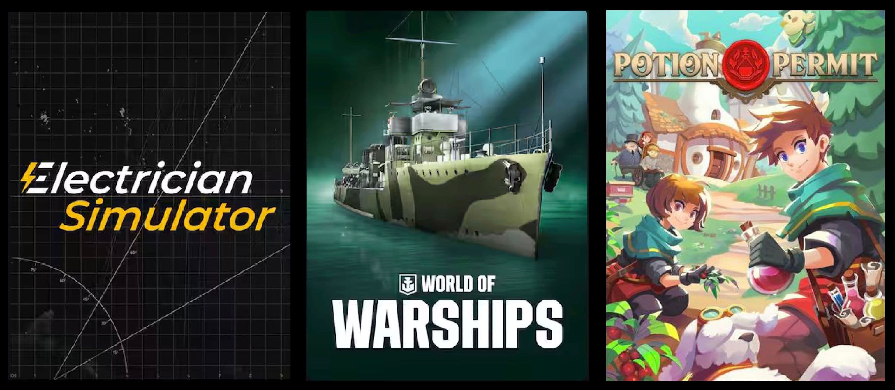 Δωρεάν το “Electrician Simulator” (PC), το “World of Warships - Epic Anniversary  Tachibana Pack” (PC) & το "Potion Permit" (Android & iOS), στο Epic Games Store