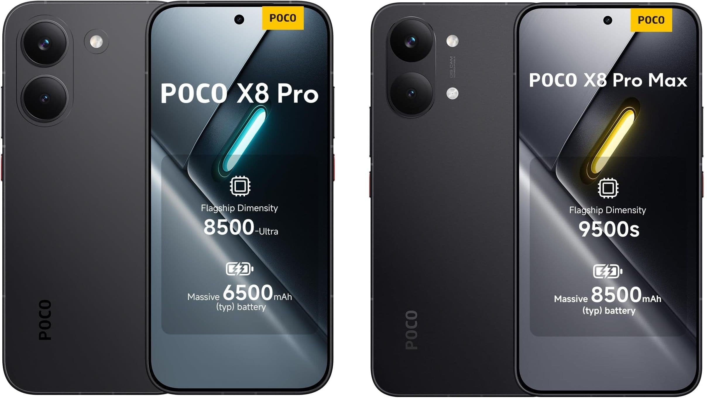 Poco X8 Pro (8GB/256GB) με 295€ & Poco X8 Pro Max (12GB/256GB) με 389€