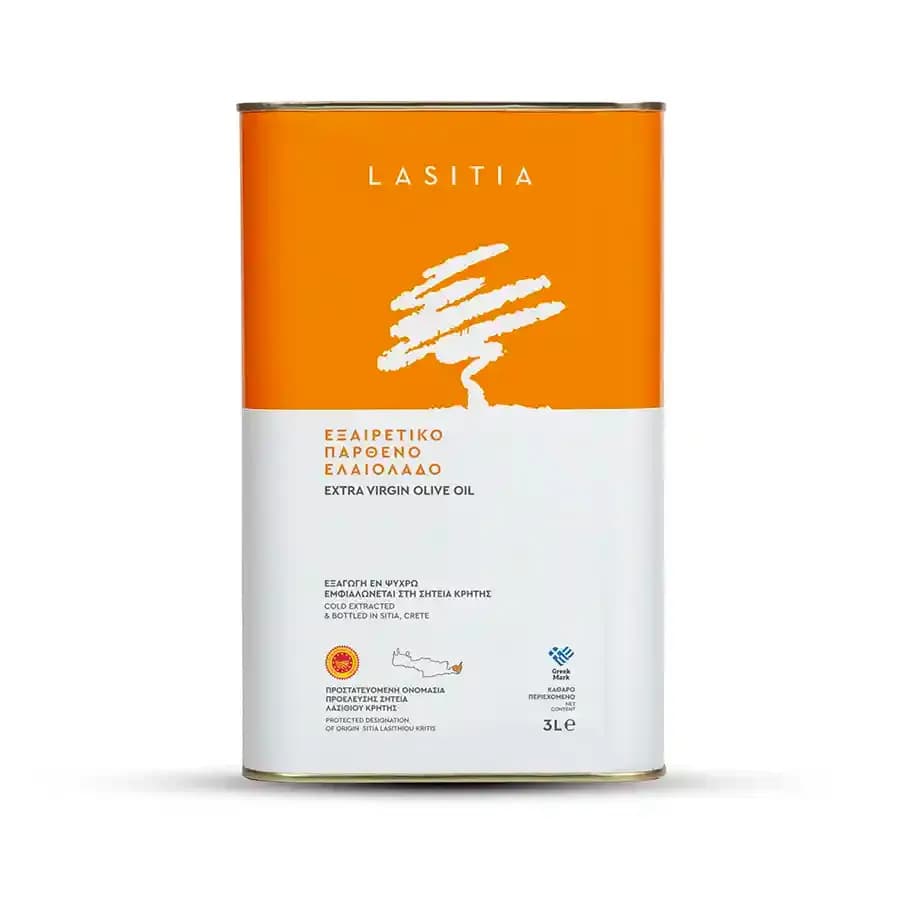 Lasitia Εξαιρετικό Παρθένο Ελαιόλαδο ΠΟΠ Σητείας Λασιθίου Κρήτης 3lt.