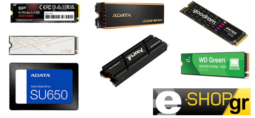 Ssd σε χαμηλές τιμές από e-shop.gr