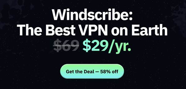 Windscribe Pro VPN για 1 έτος