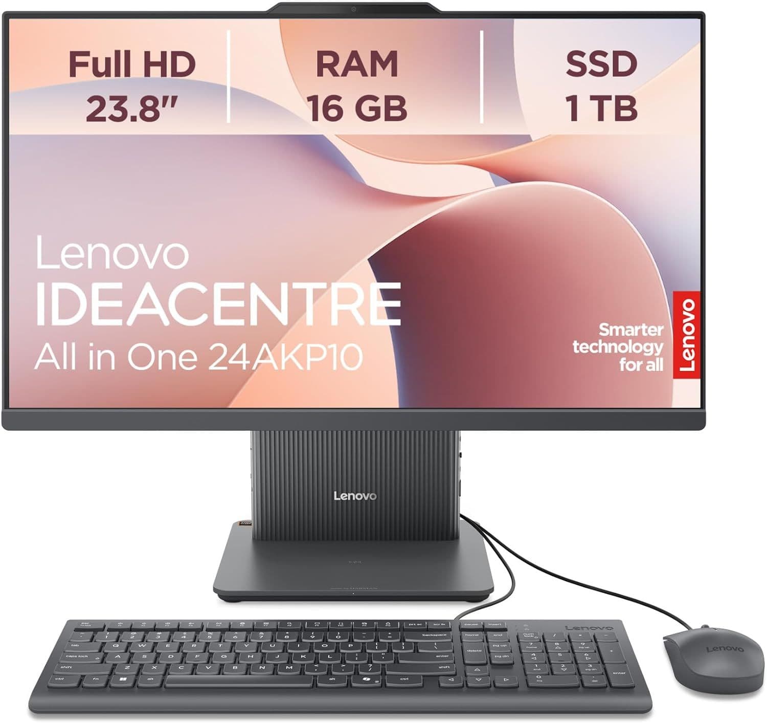 Lenovo IdeaCentre AIO 24AKP10 (23.8" FHD IPS, AMD Ryzen 5 220, 16GB DDR5, 1TB SSD, W11) All-In-One Υπολογιστής