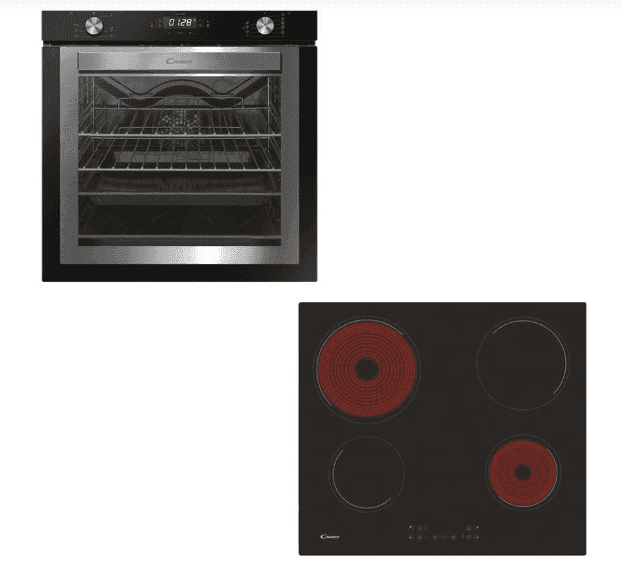 Candy FCXNE825VX WIFI Φούρνος & CH64CCB/4U2 Εστίες Set Εντοιχισμού 389€