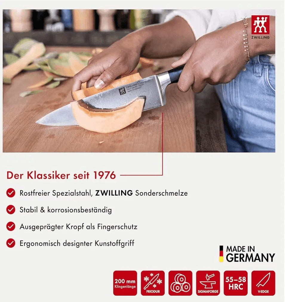 Μαχαίρι Zwilling 31071-201 four star chef's 200mm με 43,47€  (δωρεάν μεταφορικά από 59€, διαφορετικά +8.47€)