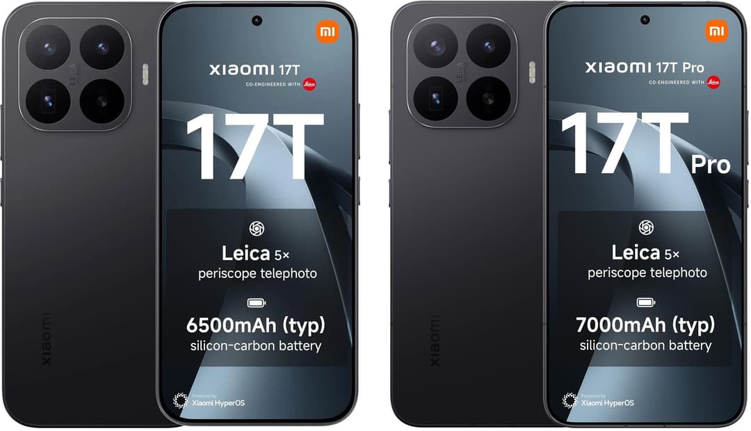 Xiaomi 17T (12GB/256GB) με 512€ και Xiaomi 17T Pro (12GB/256GB) με 609€