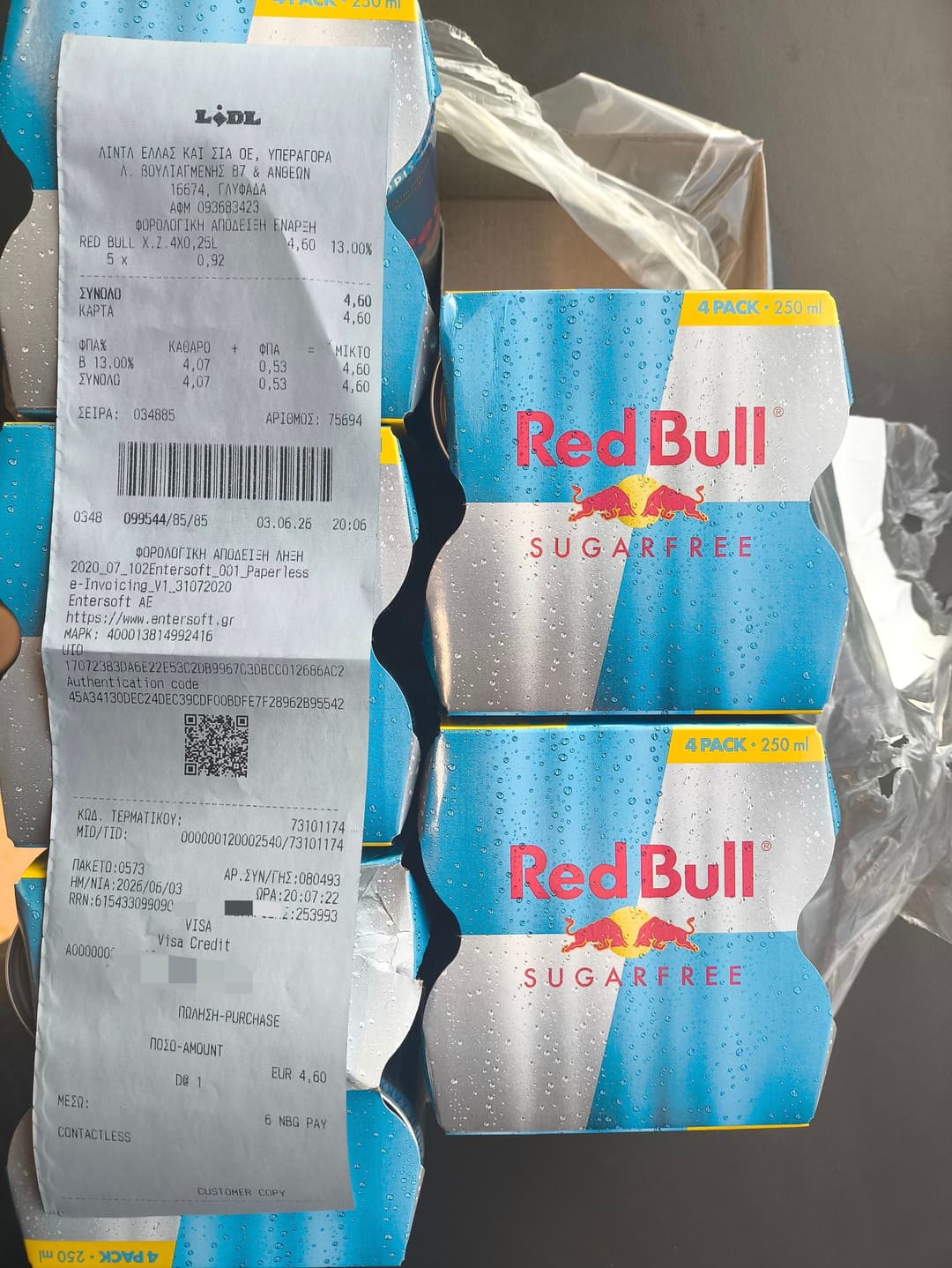 Red Bull Sugarfree-Συσκευασία 4x250ml- επιλεγμένα καταστήματα LIDL
