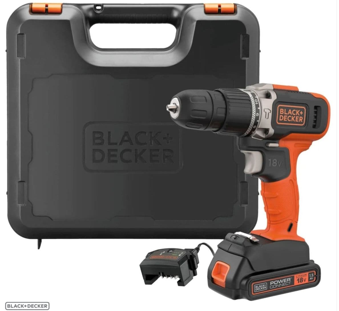 Κρουστικό δραπανοκατσάβιδο μπαταρίας Black & Decker BCD003C1K-QW 1.5Ah 18V στα 49,99€, από Leroy Merlin