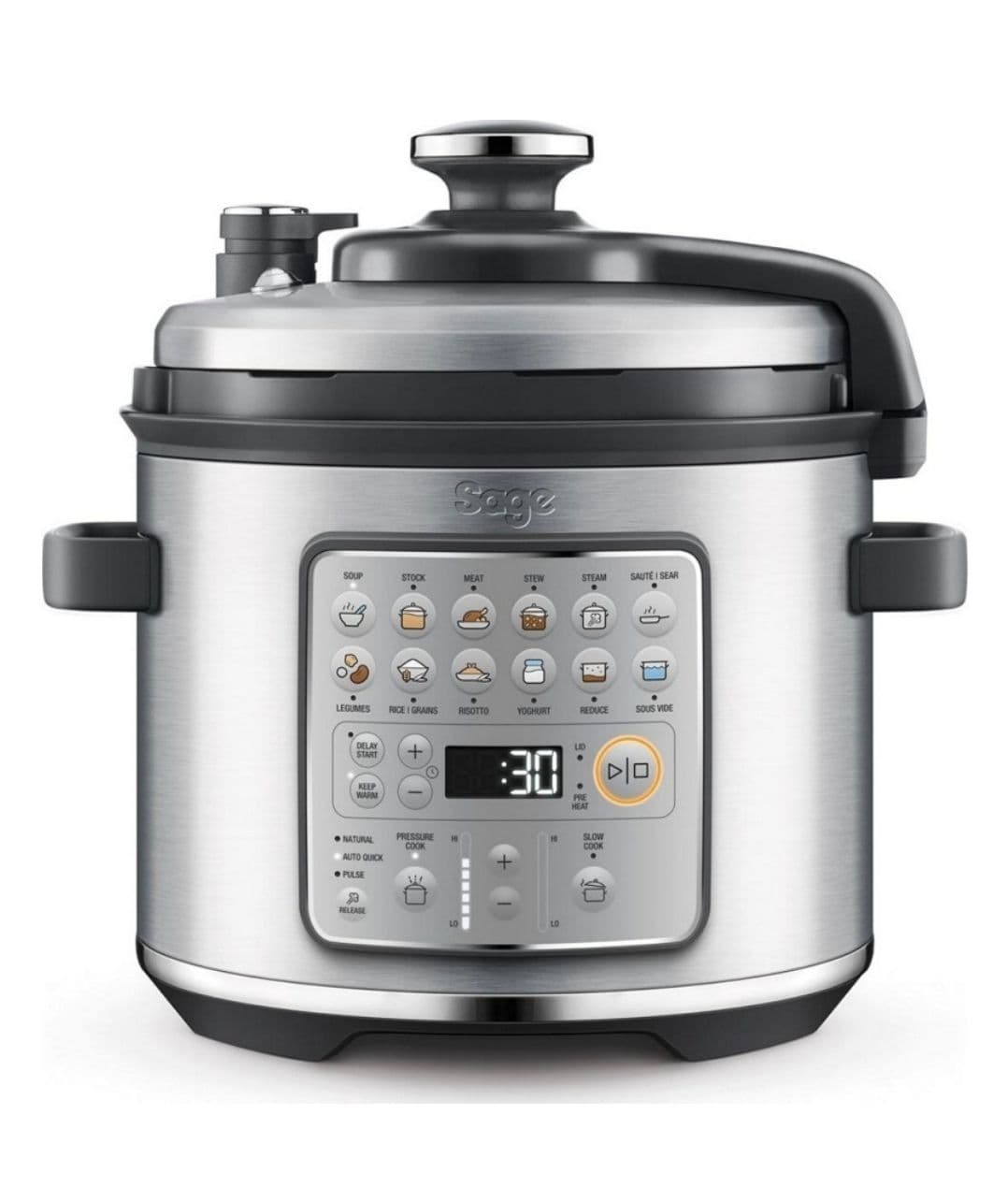 Sage Fast Slow Go Πολυμάγειρας 1100W με Χωρητικότητα 6lt Ασημί 169.99 