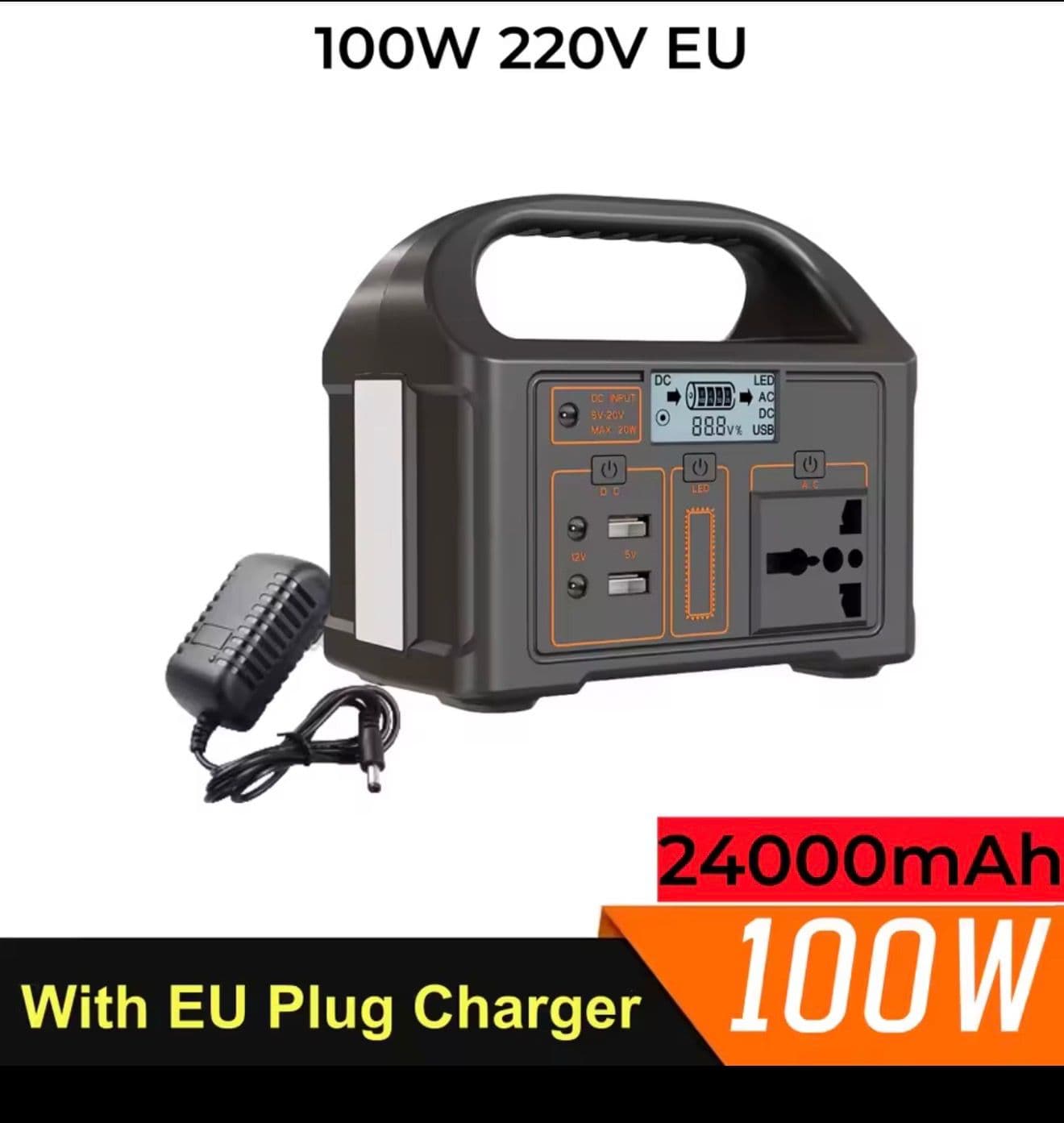 Portable Power Station 100W 220V EU Plug