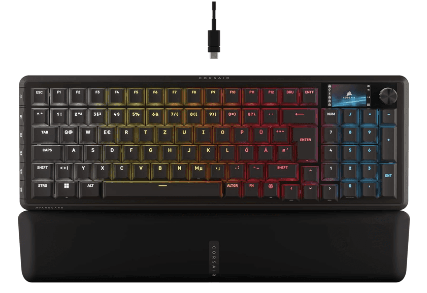 Corsair Vanguard 96 Ασύρματο Gaming Μηχανικό Πληκτρολόγιο 96% με Corsair MLX Plasma διακόπτες και RGB φωτισμό (DE layout)