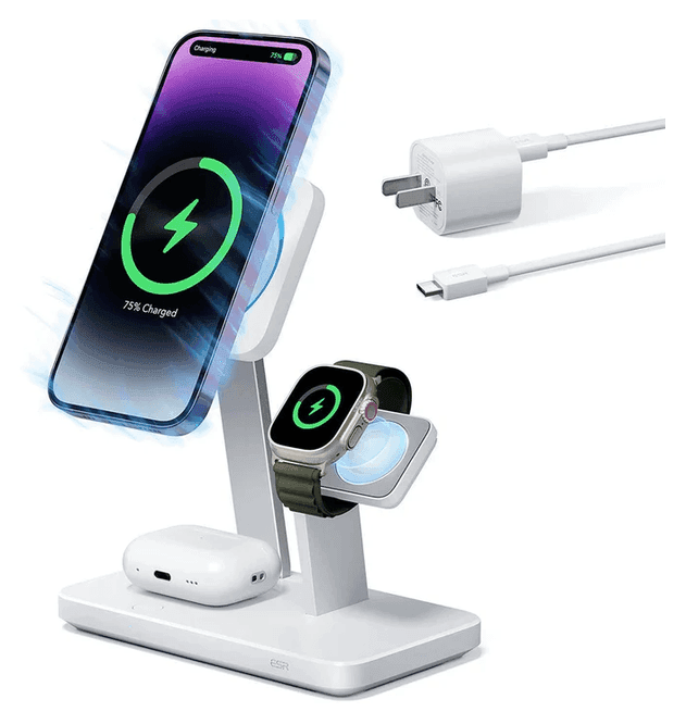 ESR 25W(15W+5W+5W) 3-in-1 Wireless Charger with MagSafe + CryoBoost 25.94€