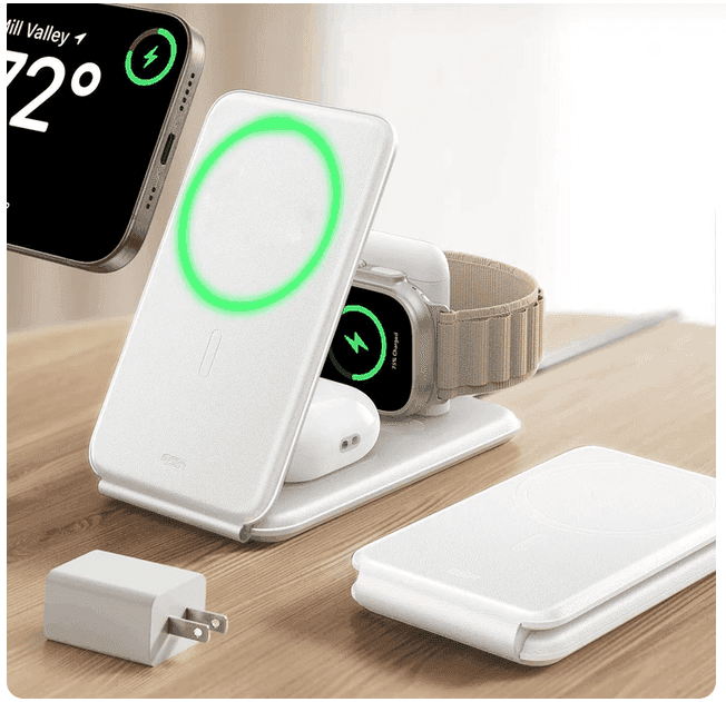 ESR 15W 3-in-1 Travel Wireless Charging Set - White - US Plug 26.46€