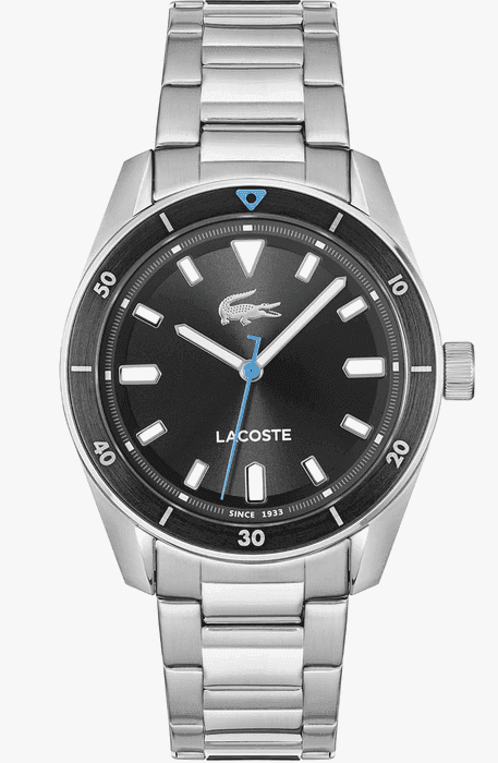 Lacoste Boston 3-Hand (39mm) Ανδρικό Ρολόι Μπαταρίας με Ασημί Μεταλλικό Μπρασελέ  71.36€
