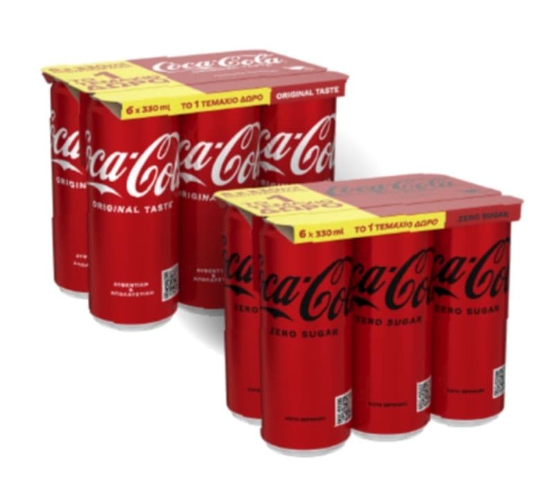 Coca cola κλασσική ή zero 6*330ml 