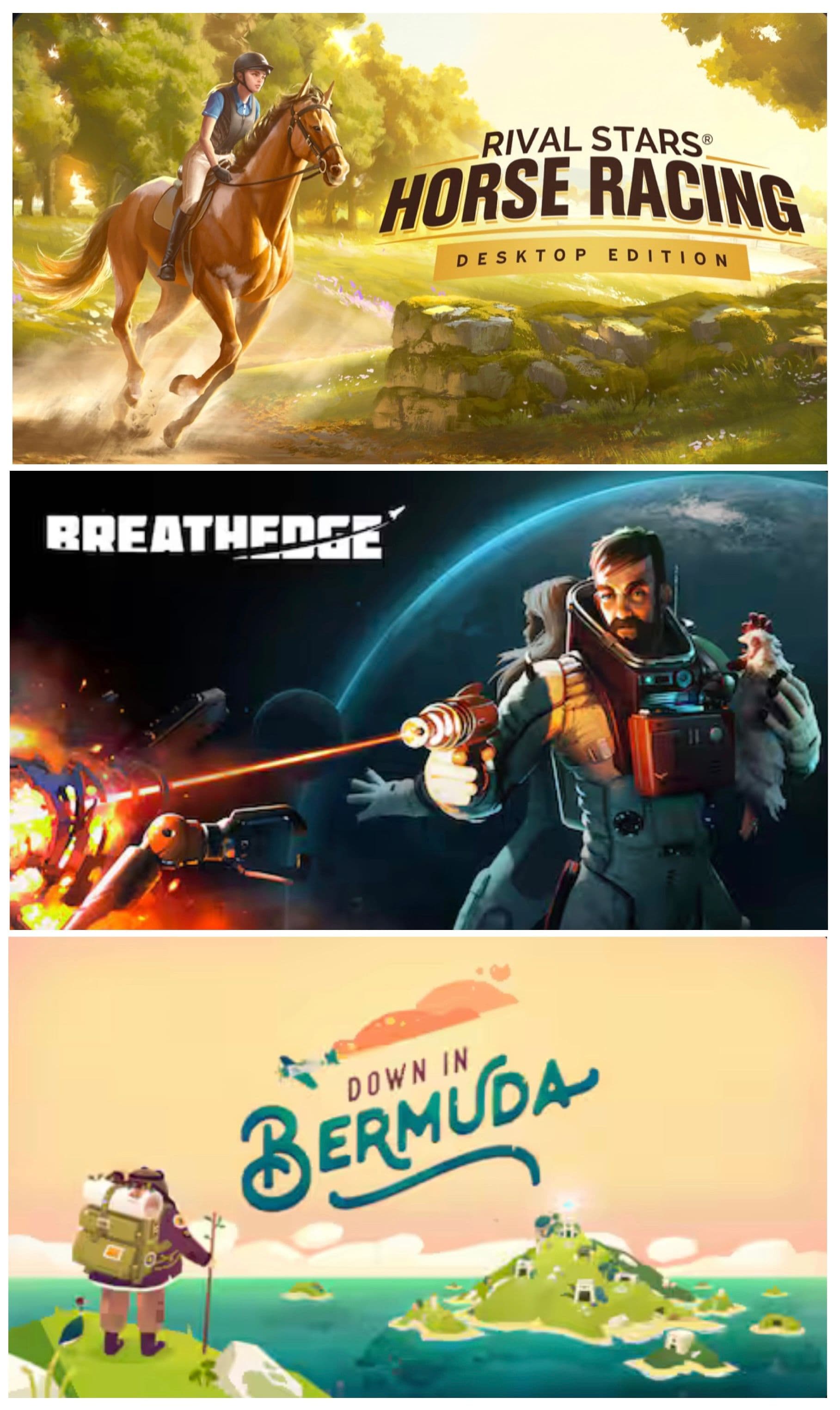 Δωρεάν το “Rival Stars Horse Racing: Desktop Edition” (PC), τo “Breathedge” (PC) & το "Down in Bermuda" (Android & iOS), στο Epic Games Store