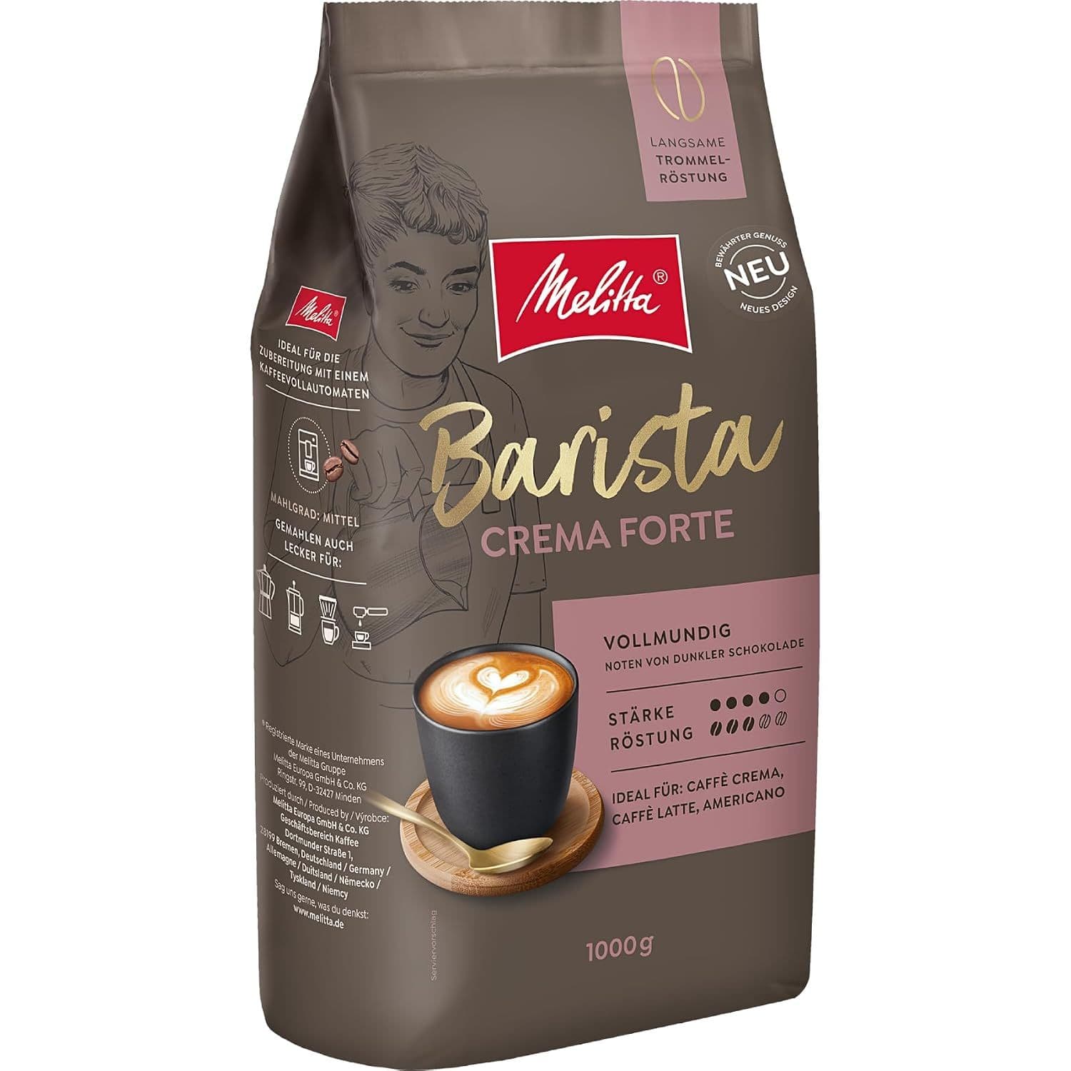 4x Melitta Barista Crema Forte 1kg Καφές σε Κόκκους