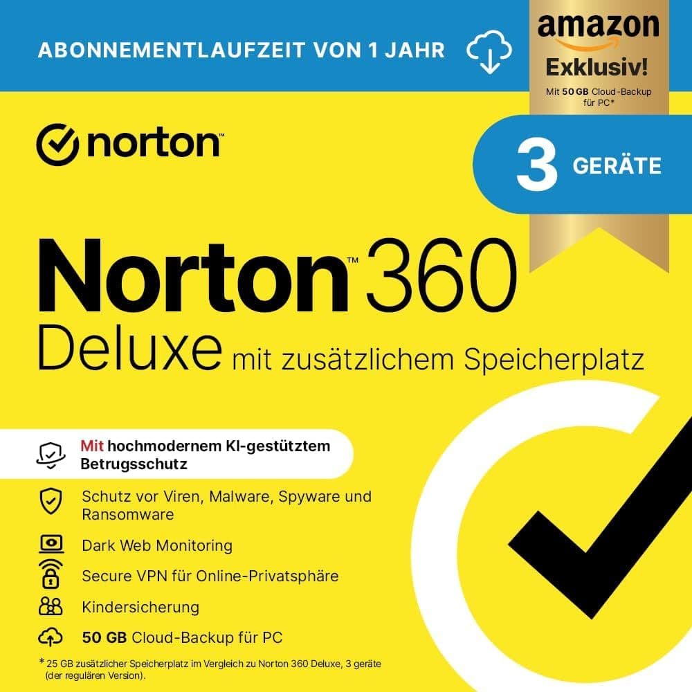 Norton 360 Deluxe Άδεια για 3 Συσκευές και 1 Έτος