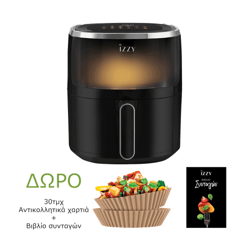IZZY IZ-8222 Digital Κεραμική Φριτέζα Αέρος 4.5Lt Μαύρο 39.90€